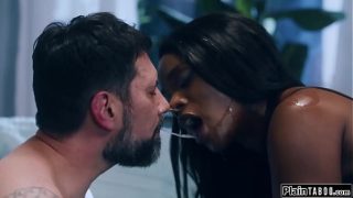Guy finds submissive wife Siri Dahl n ebony bff Ana Foxxx in fetish gear ready for him to use.The busty redhead rims her bestie while he facefucks her