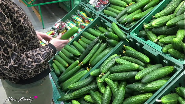 The Biggest Cucumber in the Store Will Fuck My Kinky Friend’s Wet Pussy Today – Fetish Plant Dildo Play POV