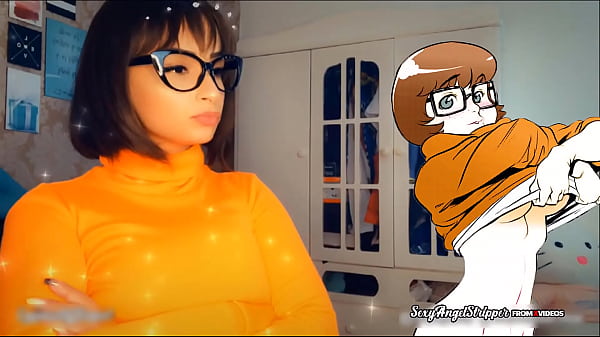 Velma Fucks Dragon Creampie and BJ – Cosplay Velma Scooby doo – Fazendo boquete ate gozar na boca