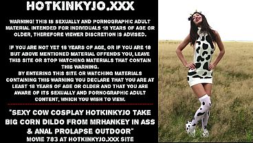 Cosplay Hotkinkyjo big corn dildo anal
