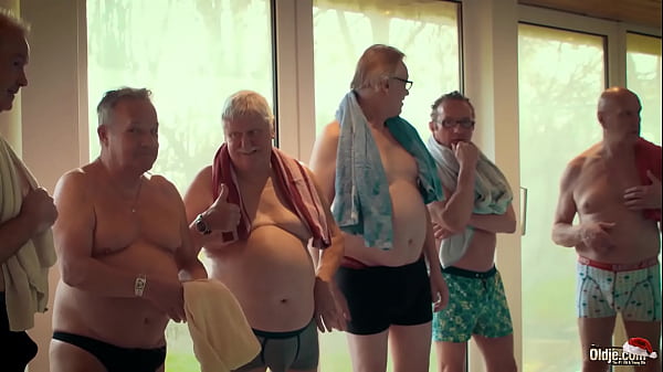Teen sex with multiple grandpas in the same time